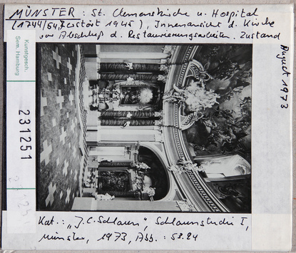 Vorschaubild Münster: Clemenskirche und Hospital, Innenansicht nach Abschluss der Restaurierung 1973 